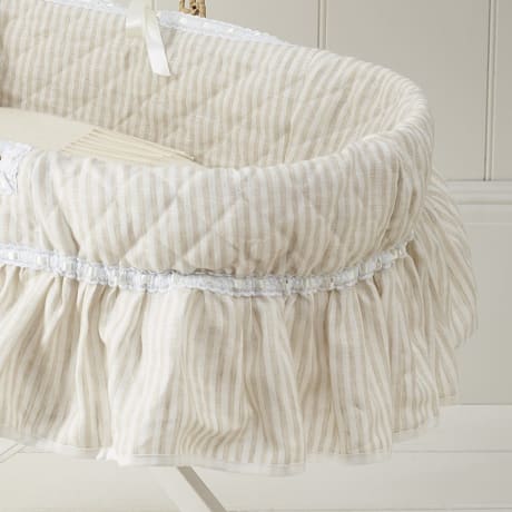 Moses Cover - Linen Stripe / Beige