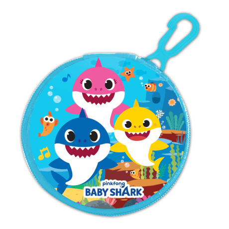 Round Zipped Coin Purse Baby Shark