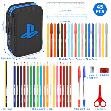 PlayStation Stationery Filled 3 zipp  pencil case