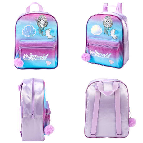 Playtoy Glitter PVC front pocket backpack