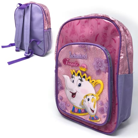 Deluxe Glitter front pocket backpack Mrs Potts