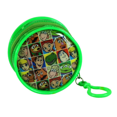 Round Zipped PVC Coin Purse With Key Clip Toy Story