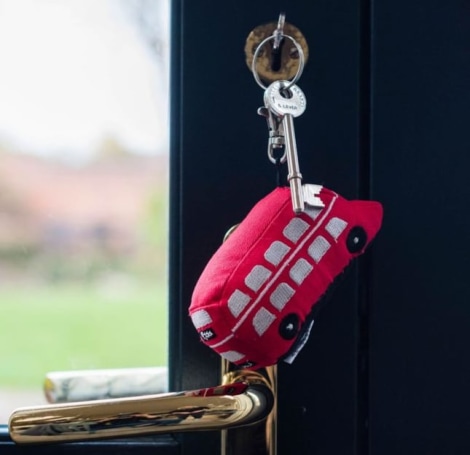 Red Bus Key Ring 