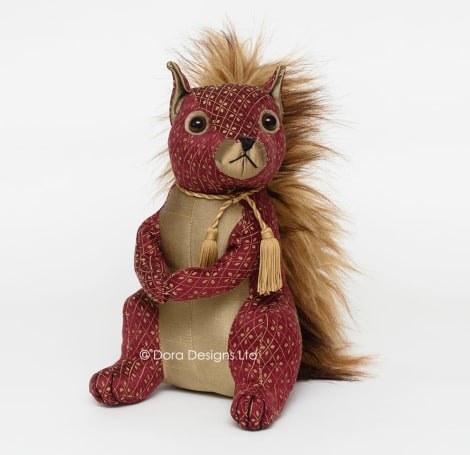 Ruby Red Squirrel Doorstop