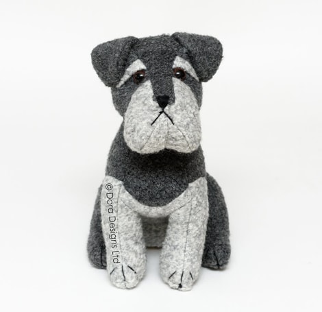 Sugar Bear Schnauzer Dog Doorstop