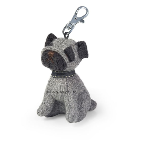 Puggles The Pug Dog Key Ring