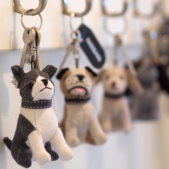 Thurston Bulldog Animal Keyring by Dora Designs