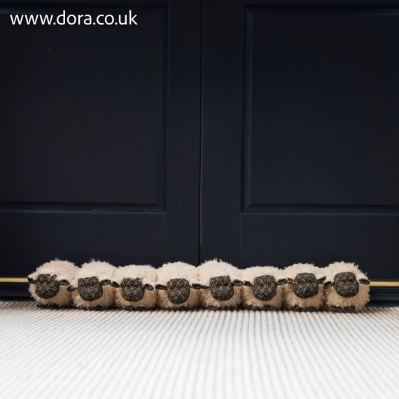 Flock of Sheep Draught Excluder by Dora Designs