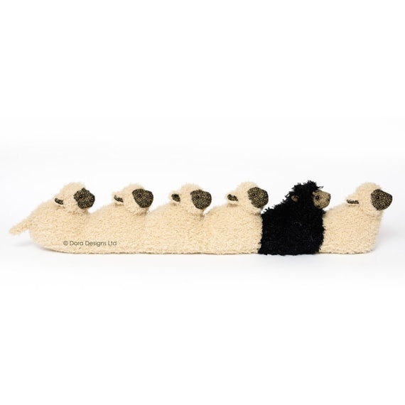 Black Sheep Animal Draught Excluder by Dora