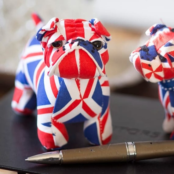 British Bulldog Fabric UK Paperweight