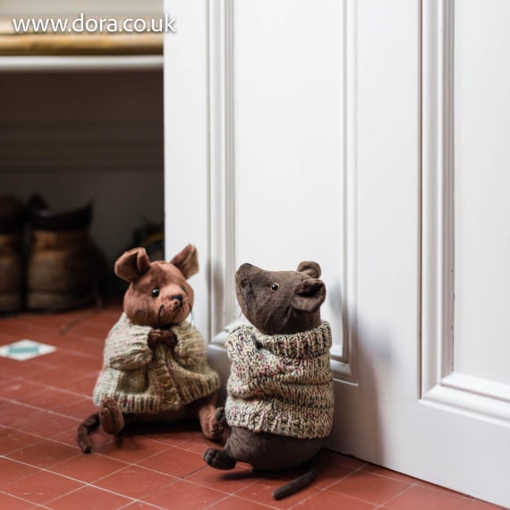 Duncan Mouse doorstop by Dora Designs