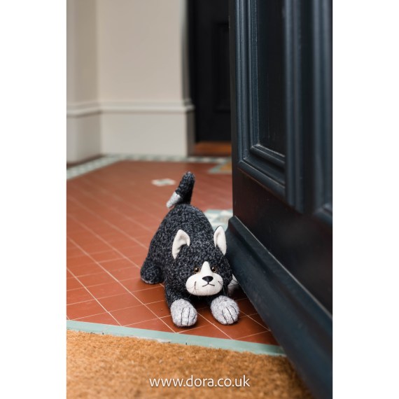 Adorable Fabric Cat Doorstop by Dora Designs