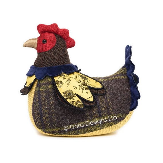 Patchwork Hen Doorstop by Dora Designs