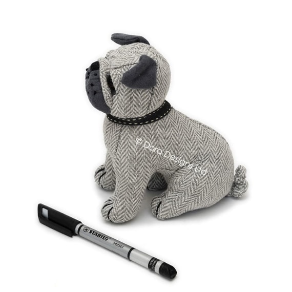 Prudence Pug Junior Paperweight by Dora Designs