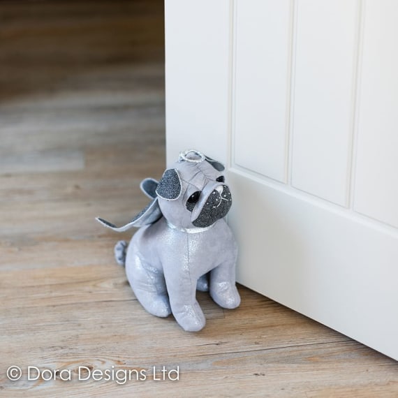 Gabriel Christmas Pug Doorstop by Dora Designs