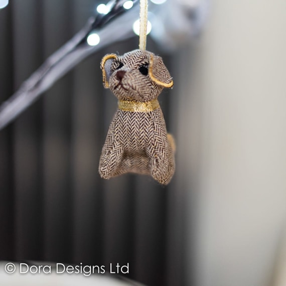 Gold Christmas Doggie Decorations by Dora Designs