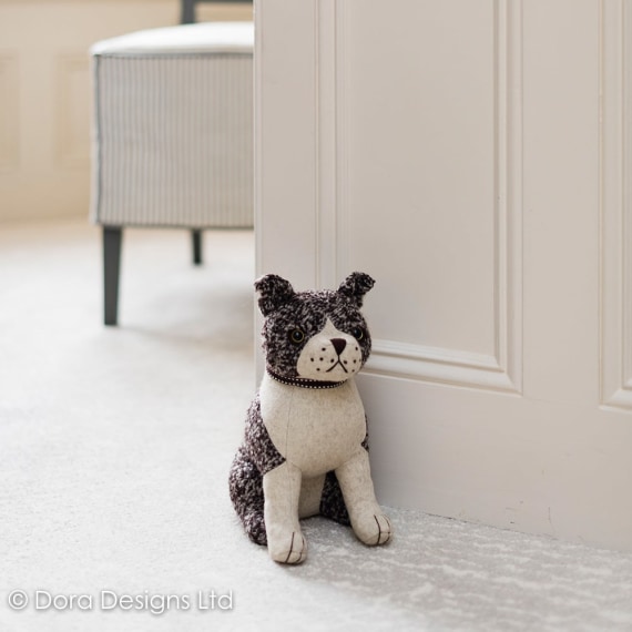 Rocky - Staffie Fabric Doorstop by Dora Designs