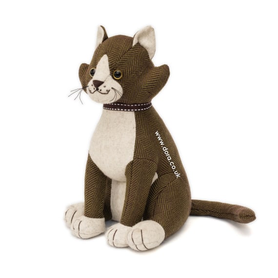 Americano Fabric Cat Doorstop by Dora Designs