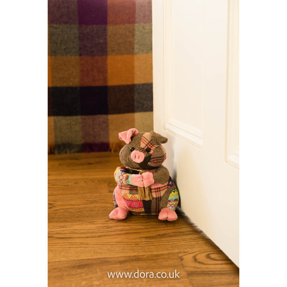 Patchwork Pig | Multi Fabric Doorstop | Dora