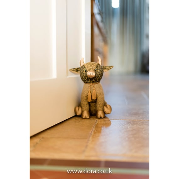 La Vache Cow Weighted Fabric Doorstop | Dora