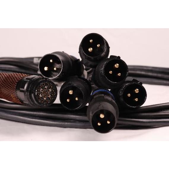StageCable 6 x 16A Plugs to 19way Socket Cable 2.5mm