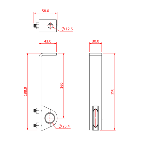 Doughty T63750 Six Track Adjustable Support Bracket U Bolt Stage Electrics Doughty T63750 Six Track Adjustable Support Bracket U Bolt Stage Electrics