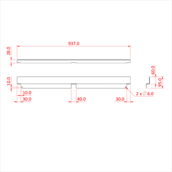 Doughty T77300 Easydeck Chair Stop - 1m Doughty T77300 Easydeck Chair Stop - 1m