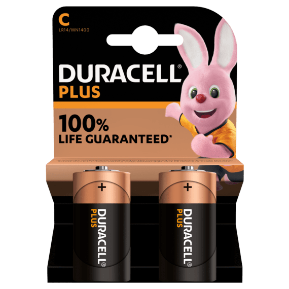 Duracell MN-1400B2PLUS 2 x "C" Plus Batteries - 1.5V