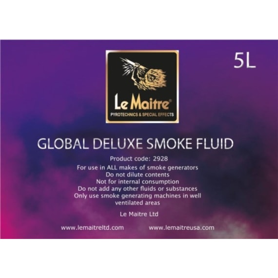Le Maitre 2928 Global Deluxe Smoke Fluid 5L Stage Electrics Le Maitre 2928 Global Deluxe Smoke Fluid 5L Stage Electrics