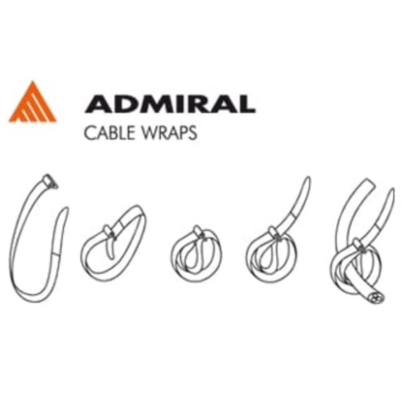 Admiral Staging VECW26ZW 5x Cable Wraps 26cm - Black- buy now with confidence from Stage Electrics Admiral Staging VECW26ZW 5x Cable Wraps 26cm - Black- buy now with confidence from Stage Electrics