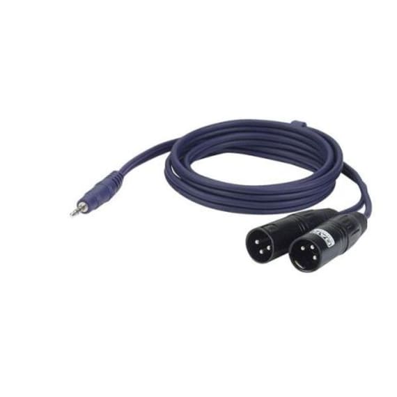 DAP FL466 Stereo Mini Jack To 2x 3pin XLR Males - 6m