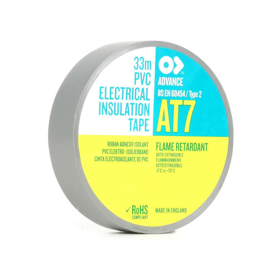 19mm x 33m Grey PVC Insulation Tape Stage Electrics