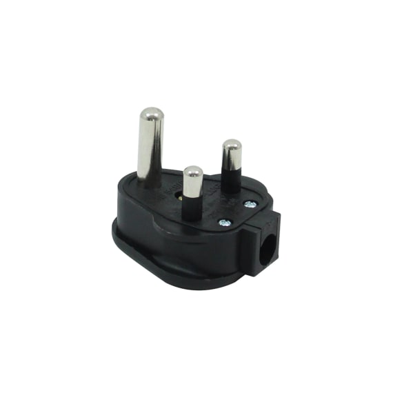 Permaplug HDPT15B 15A Plastic Cable Plug with Sleeved Pins - Black