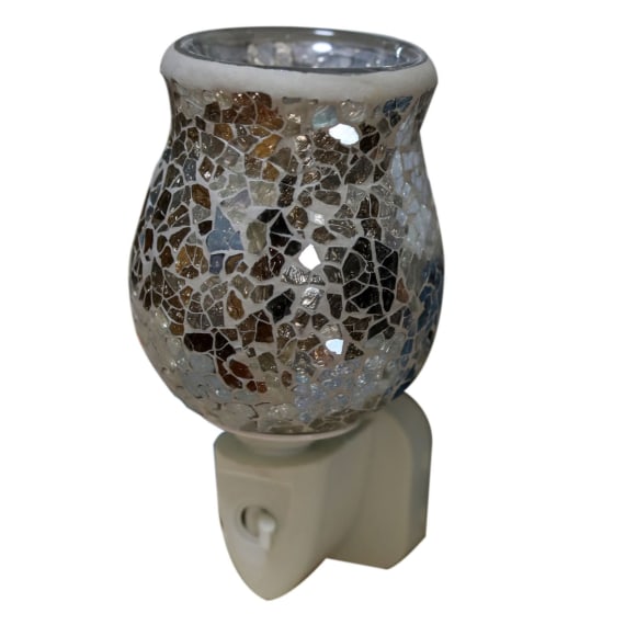 Grey Crackle Mosaic Warmer