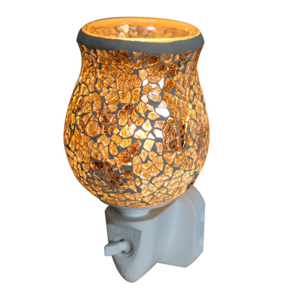 Grey Crackle Mosaic Warmer