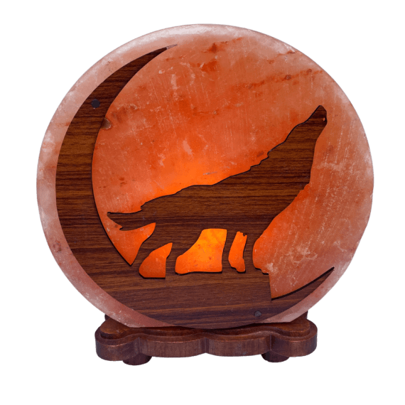 Wolf Salt Lamp