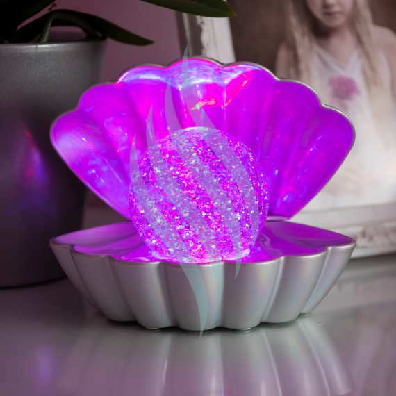 Mint Pearl - Colour LED Clam wt Glitter Pearl