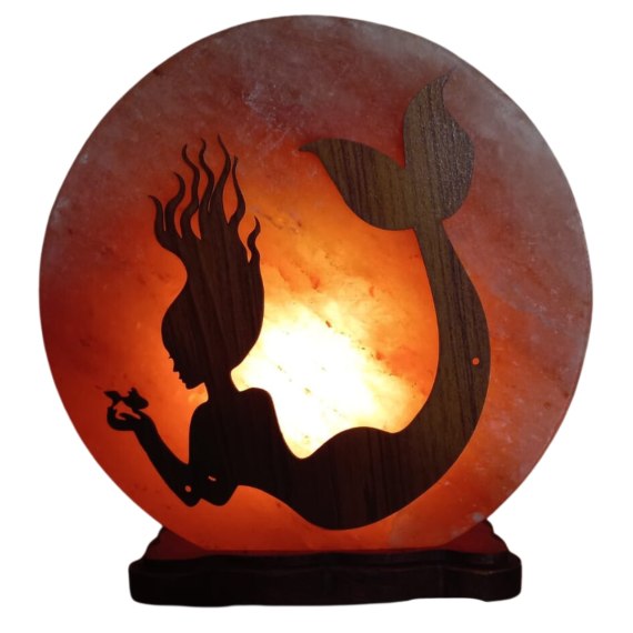 Mermaid wt. Fish Salt Lamp