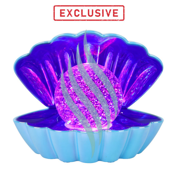 Blue Pearl - Colour LED Clam wt Glitter Pearl