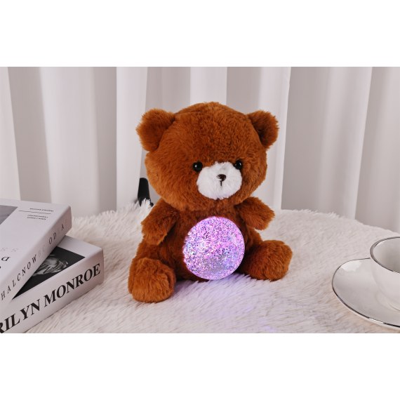 Fudge The Teddy - Magic Belly wt Glitter Ball