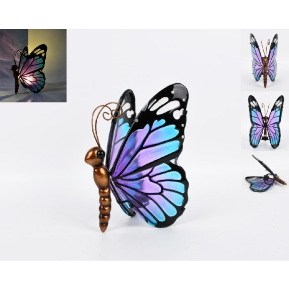 Teal Purple LED Butterfly