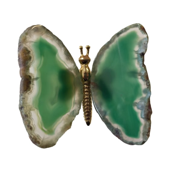 Green Agate Butterfly