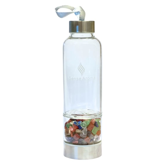 Layered 7 Chakra's Crystal Water Bottle