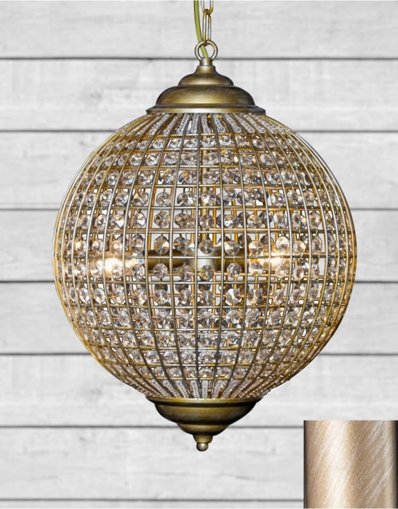 Medium Gold Globe Chandelier