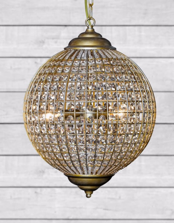 Medium Gold Globe Chandelier