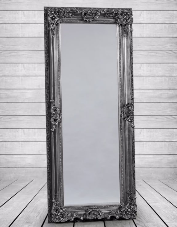 Antique Silver Tall Regal Mirror