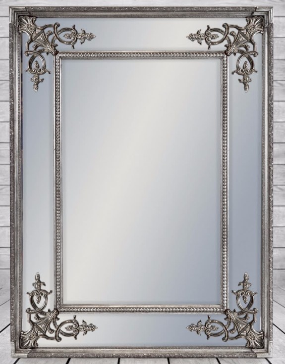 Silver Square French Mirror