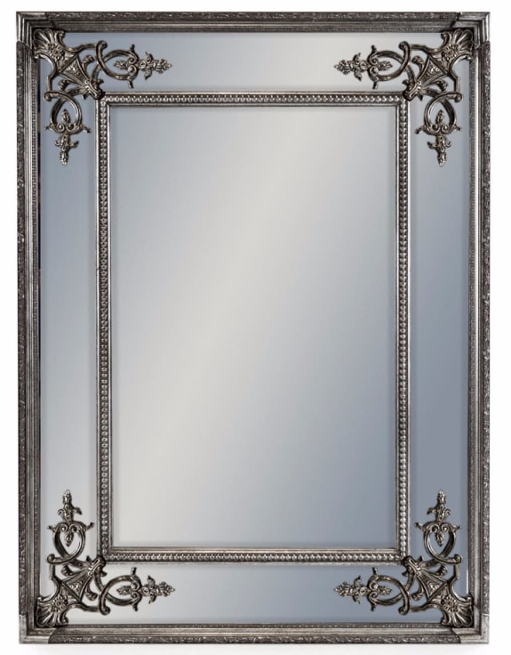 Silver Square French Mirror