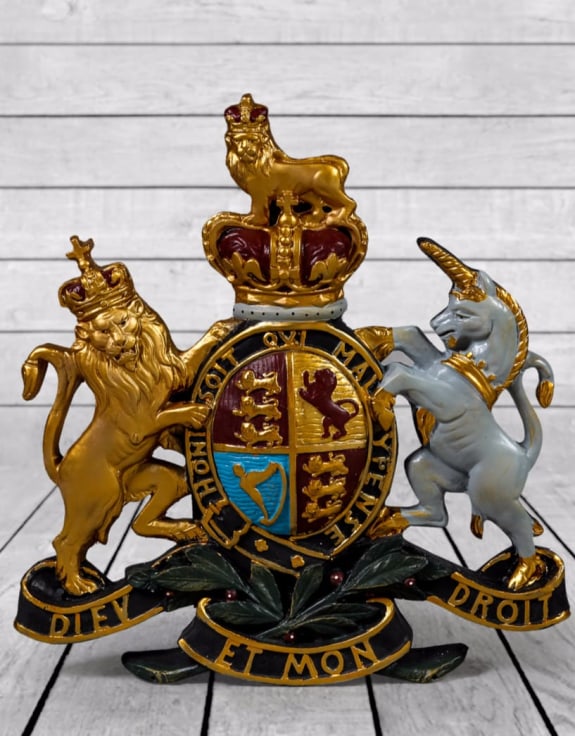 Large Coloured Coat of Arms Wall Plaque