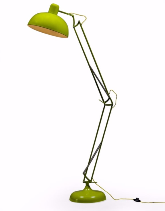 Lime Green Extra Large Classic Desk Style Floor Lamp (Yellow Flex)